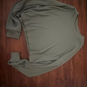 Women's Hollister Green Crop Top Sweater